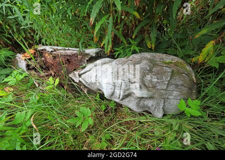 Frank Bruce Sculpture Trail, Feshie Bridge, Lower Glen Feshie, Aviemore, Highlands, Schottland, Großbritannien, Europa Stockfoto