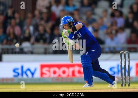 Manchester, Großbritannien. August 2021. Josh Inglis hat am 8/10/2021 in Manchester, Großbritannien, um London Spirit geschlagen. (Foto von Conor Molloy/News Images/Sipa USA) Quelle: SIPA USA/Alamy Live News Stockfoto