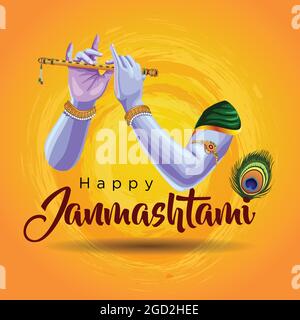 dahi handi-Festival der glücklichen shree krishna janmashtami. vektor-Illustration Design Stock Vektor