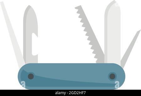 Symbol „Überlebensmesser“. Flache Darstellung des Vektorsymbols für Überlebensmesser auf weißem Hintergrund isoliert Stock Vektor