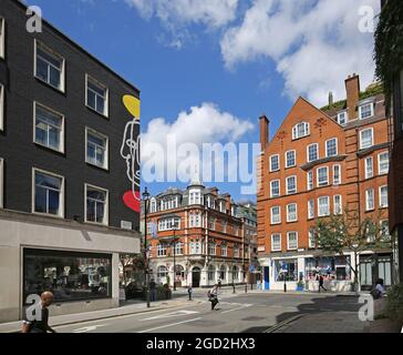 Ecke Eccleston Street und Eccleston Place im exklusiven Stadtteil Belgravia in London, Großbritannien Stockfoto