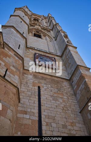 Gotische Kathedrale von Leon in Castilla, Spanien. Stockfoto