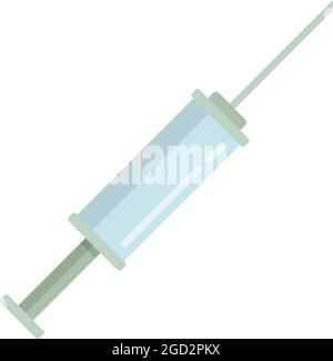 Symbol für Zahnarztspritze. Flache Abbildung des Vektorsymbols für Zahnarztspritzen auf weißem Hintergrund Stock Vektor