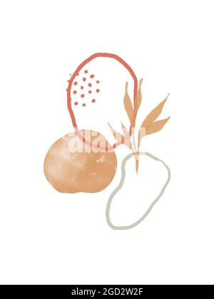 boho ästhetische Wandkunst Poster Drucke Stockfoto