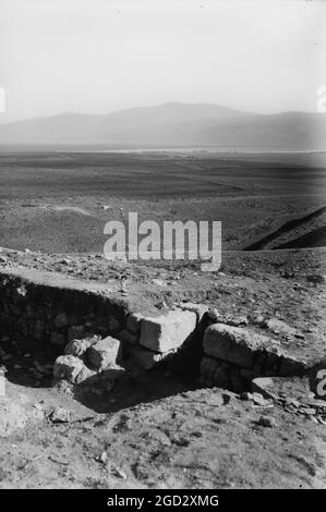 Das Jordantal nördlich des Galiläischen Sees. See Huleh von Hazor. Ca. 1920 Stockfoto