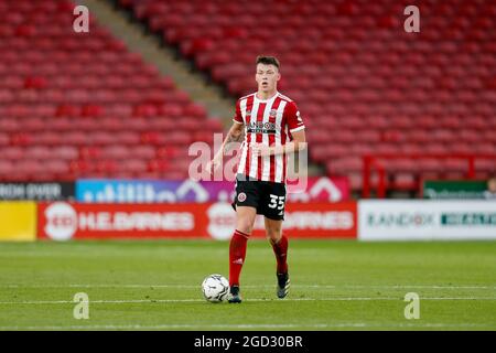 Sheffield, Großbritannien. August 2021. Kapcer Lopata #35 von Sheffield United in Sheffield, Vereinigtes Königreich am 8/10/2021. (Foto von Ben Early/News Images/Sipa USA) Quelle: SIPA USA/Alamy Live News Stockfoto