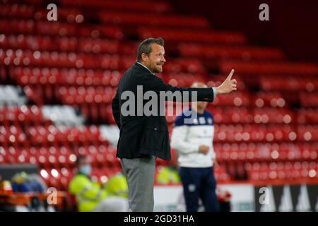 Sheffield, Großbritannien. August 2021. Slavi?a Jokanovi? manager von Sheffield United in Sheffield, Großbritannien am 8/10/2021. (Foto von Ben Early/News Images/Sipa USA) Quelle: SIPA USA/Alamy Live News Stockfoto