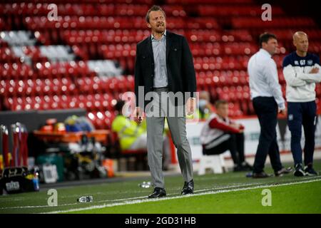 Sheffield, Großbritannien. August 2021. Slavi?a Jokanovi? manager von Sheffield United in Sheffield, Großbritannien am 8/10/2021. (Foto von Ben Early/News Images/Sipa USA) Quelle: SIPA USA/Alamy Live News Stockfoto