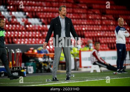 Sheffield, Großbritannien. August 2021. Slavi?a Jokanovi? manager von Sheffield United in Sheffield, Großbritannien am 8/10/2021. (Foto von Ben Early/News Images/Sipa USA) Quelle: SIPA USA/Alamy Live News Stockfoto