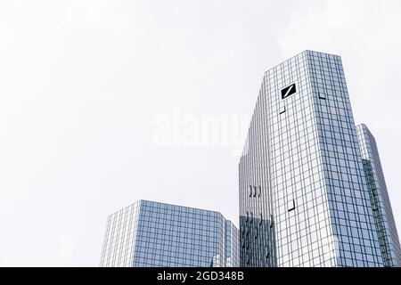 Deutsche Bank Twin Towers, Frankfurt am Mein, Hessen, Deutschland, Europa Stockfoto