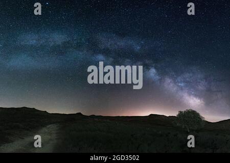 Astronomie-Foto von Via Láctea Arch Stockfoto