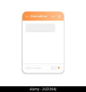 Mobile Messenger-App-Schnittstelle. Chatbot-Fenster-Design. Formular für den Kundendienst von Life Chat. Bot-Vorlage für den virtuellen Assistenten. Vektorgrafik. Stock Vektor