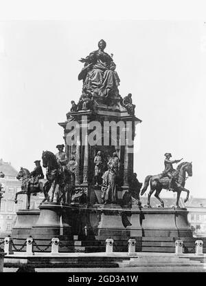 Wien, Österreich; Denkmal für Maria Theresia ca. zwischen 1909 und 1919 Stockfoto