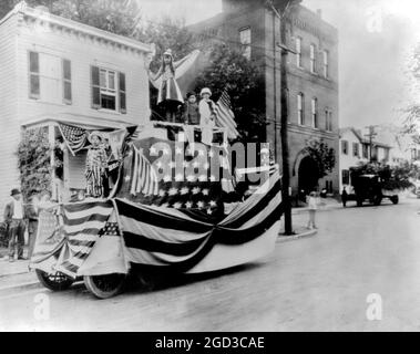 Parade Schwimmer, Kinder zeigen, Washington, D.C., 4. Juli 1918 Stockfoto