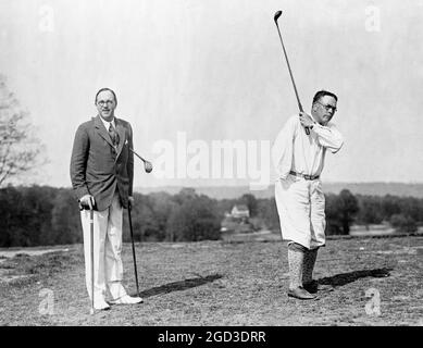 Kriegsbehinderte Veteranen-Helden spielen trotz ihrer Handicaps par Golf Ca. 1918 Stockfoto