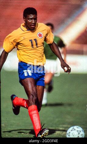 Adolfo (El Tran) Valencia im Einsatz für Kolumbien gegen mexiko Stockfoto