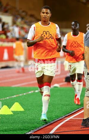 Monaco, Monaco. August 2021. Monaco, Monte-Carlo - 10. August 2021: AS Monaco - AC Sparta Prague CL, Q3 Spiel mit dem deutschen Ismail Jakobs. Mandoga Media Credit: dpa/Alamy Live News Stockfoto