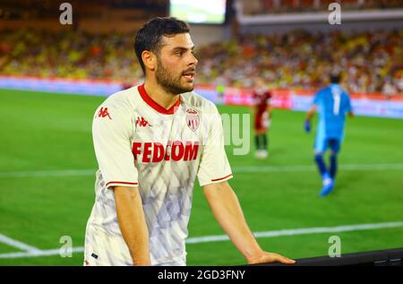 Monaco, Monaco. August 2021. Monaco, Monte-Carlo - 10. August 2021: AS Monaco - AC Sparta Prague CL, Q3 Match mit dem deutschen Kevin Volland. Mandoga Media Credit: dpa/Alamy Live News Stockfoto