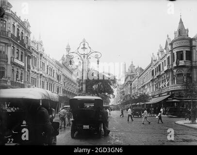 Die führende Ave. Von Rio de Janeiro ca. zwischen 1909 und ca. 1920 Stockfoto
