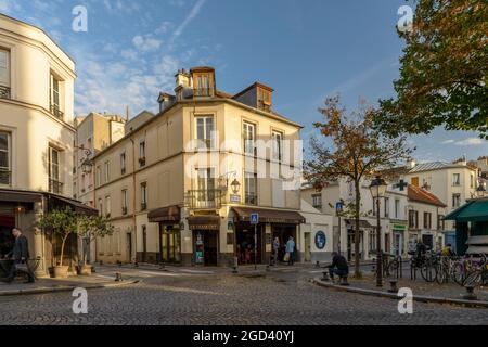 FRANKREICH, PARIS (75013), BUTTE-AUX-CAILLES, RUE DES CINQ DIAMANTS Stockfoto