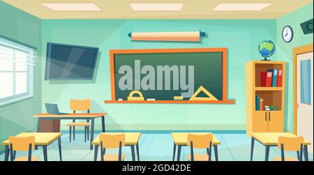 Leeres Innenbrett Für Schulklassen Stock Vektor