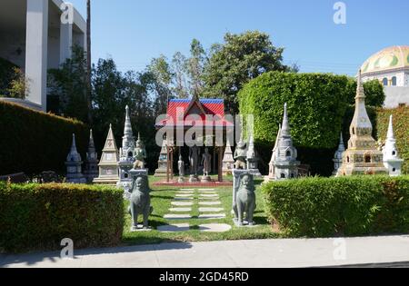 Los Angeles, Kalifornien, USA 9. August 2021 EIN allgemeiner Blick auf die Atmosphäre auf dem Hollywood Forever Cemetery am 9. August 2021 in Los Angeles, Kalifornien, USA. Foto von Barry King/Alamy Stockfoto Stockfoto