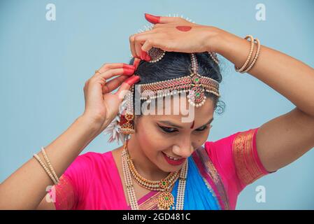 Porträt einer indischen Frau, Pune, Maharashtra, Indien Stockfoto