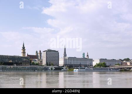 Geographie / Reisen, Österreich, Oberösterreich, Linz, Donauufer, ALTSTADT, ZUSÄTZLICHE-RIGHTS-CLEARANCE-INFO-NOT-AVAILABLE Stockfoto