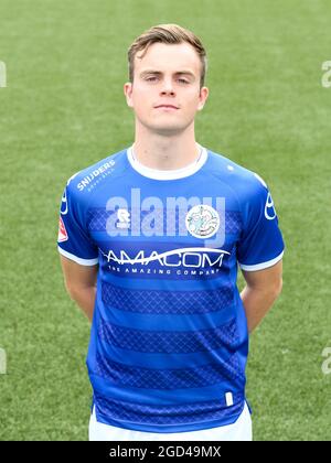 DEN B.Sc., NIEDERLANDE - 10. AUGUST: Linus Zimmer vom FC Den Bosch während einer Fotokall des FC Den Bosch im Stadion De Vliert am 10. August 2021 in Den Bosch, Niederlande (Foto: Rene Nijhuis/Orange Picts) Stockfoto