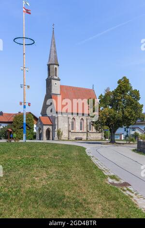 Geographie / Reisen, Deutschland, Bayern, Haiming, Kreis Neuhofen, Kapelle der Leichtigkeit St. Nikolaus, ZUSÄTZLICHE-RECHTE-FREIGABE-INFO-NOT-AVAILABLE Stockfoto