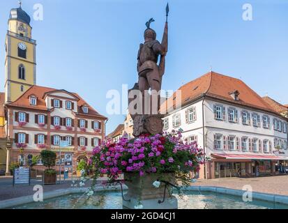 Geographie / Reisen, Deutschland, Baden-Württemberg, Bad Mergentheim, Marktplatz, MILCHLING-BRUNNEN, ZUSÄTZLICHE-RIGHTS-CLEARANCE-INFO-NOT-AVAILABLE Stockfoto