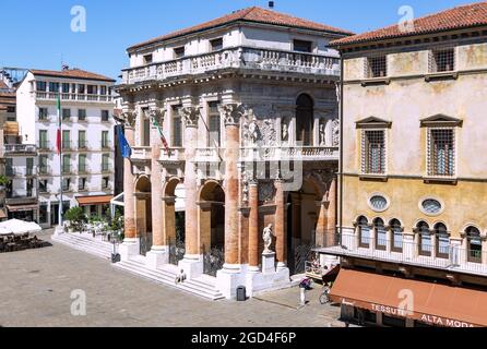 Geographie / Reisen, Italien, Venetien, Vicenza, Vicenza, Piazza dei Signori, Loggia del Capitano, ZUSÄTZLICHE-RIGHTS-CLEARANCE-INFO-NOT-AVAILABLE Stockfoto