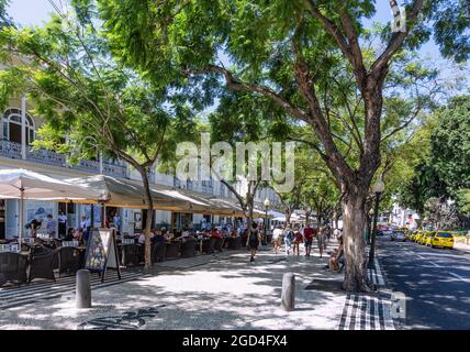 Geographie / Reisen, Portugal, Madeira, Funchal, Avenida Arriaga, Der krannige Madeira, ADDITIONAL-RIGHTS-CLEARANCE-INFO-NOT-AVAILABLE Stockfoto