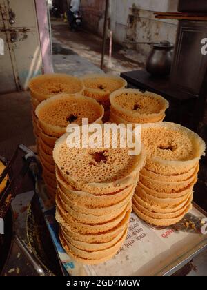 Rajasthani ghevar, jaipur, rajasthan, Indien Stockfoto