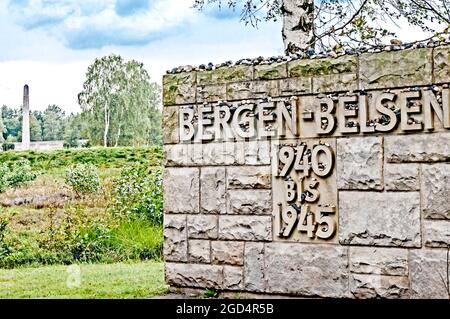 Konzentrationslager Bergen-Belsen; Konzentration Lager Bergen-Belsen Stockfoto