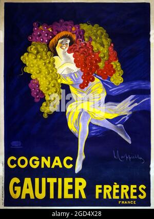 Französisches Poster – Kunstwerk von Leonetto Cappiello. Hohe Auflösung. Digital verbessert/verbessert. COGNAC GAUTIER FRÈRES, 1907 Stockfoto