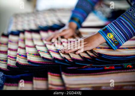 Can Can Viehmarkt in der Provinz Lao Cai im Norden Vietnams Stockfoto