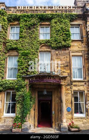 Haupteingang zum Old Hall Hotel in Buxton Derbyshire Stockfoto