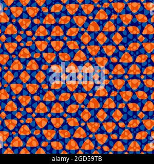 Nahtloses Muster mit geometrischen Motiven in 4 Farben Stockfoto