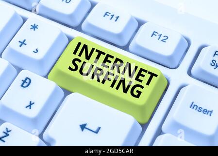 Konzeptionelle Bildunterschrift Internet-Surfen. Übersicht über das Unternehmen im Internet surfen Navigieren im World Wide Web Schreibmaschine Endbenutzer-Lizenzvereinbarung Stockfoto