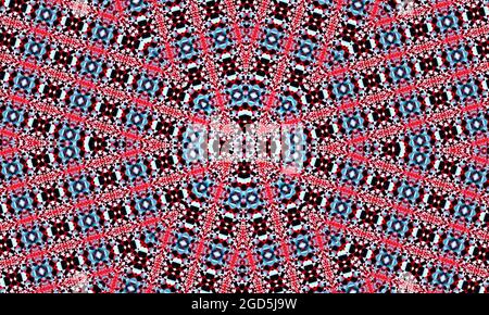 Kaleidoskop runder abstrakter Kreis. Dekorative Elemente, farbige runde Designelemente. Kaledoskop Muster für die Herstellung von Verpackungen, Scrapbo Stockfoto