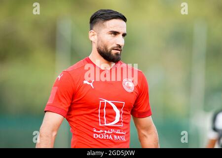 Marbella, Spanien. August 2021. Mehrad Mohammadi gesehen während des Freundschaftsspiel des Al Arabi SC gegen den AD Ceuta FC im Marbella Football Center in Marbella.Endstand: Al Arabi SC 3-2 AD Ceuta FC Credit: SOPA Images Limited/Alamy Live News Stockfoto