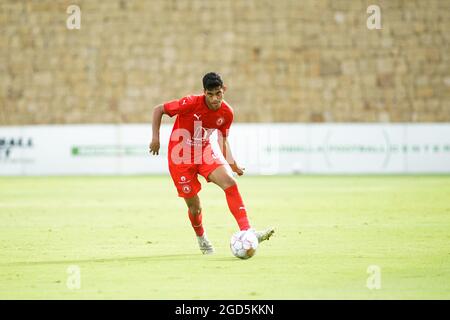 Marbella, Spanien. August 2021. Abdulla Alsulaiti während des Freundschaftsspiel des Al Arabi SC gegen den AD Ceuta FC im Marbella Football Center in Marbella.Endstand: Al Arabi SC 3-2 AD Ceuta FC (Foto von Francis Gonzalez/SOPA Images/Sipa USA) Kredit: SIPA USA/Alamy Live News Stockfoto