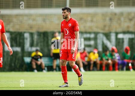 Marbella, Spanien. August 2021. Mohammed Sayyar wurde während des Freundschaftsspiel des Al Arabi SC gegen den AD Ceuta FC im Marbella Football Center in Marbella gesehen.Endergebnis: Al Arabi SC 3-2 AD Ceuta FC (Foto von Francis Gonzalez/SOPA Images/Sipa USA) Kredit: SIPA USA/Alamy Live News Stockfoto