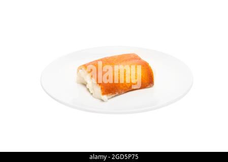 Traditionelles milchiges türkisches Dessert. Kazandibi - Weißer Pudding mit geschwärzter Oberfläche Stockfoto