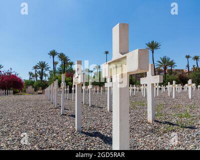 Der Europäische Friedhof, Marrakesch, Marokko Stockfoto