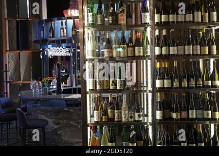 Innenansicht vom Restaurant im Post Hotel in Göteborg, Schweden. Stockfoto