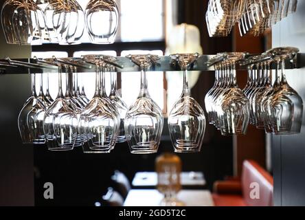 Innenansicht vom Restaurant im Post Hotel in Göteborg, Schweden. Stockfoto