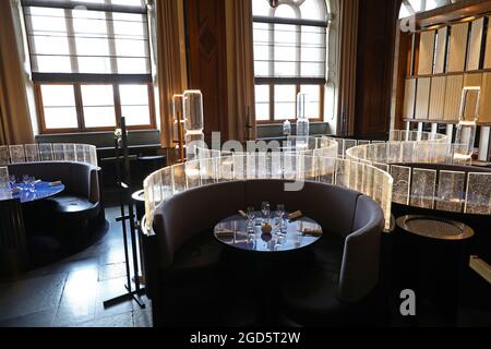 Innenansicht vom Restaurant im Post Hotel in Göteborg, Schweden. Stockfoto