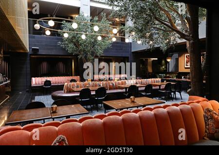 Innenansicht vom Restaurant im Post Hotel in Göteborg, Schweden. Stockfoto